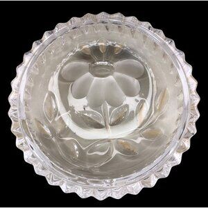 Princess House Crystal Flower Heritage Romance Collection Vanity Trinket Bowl